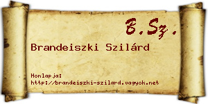 Brandeiszki Szilárd névjegykártya